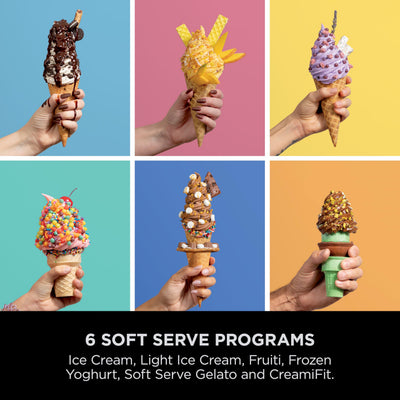 Ninja Swirl by CREAMi Soft Serve & Ice Cream Maker with 2x Tubs, 13 Functions, Makes Ice Cream